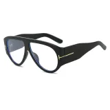 Y2K Oversized Oval Flat Top Shades Sunglasses