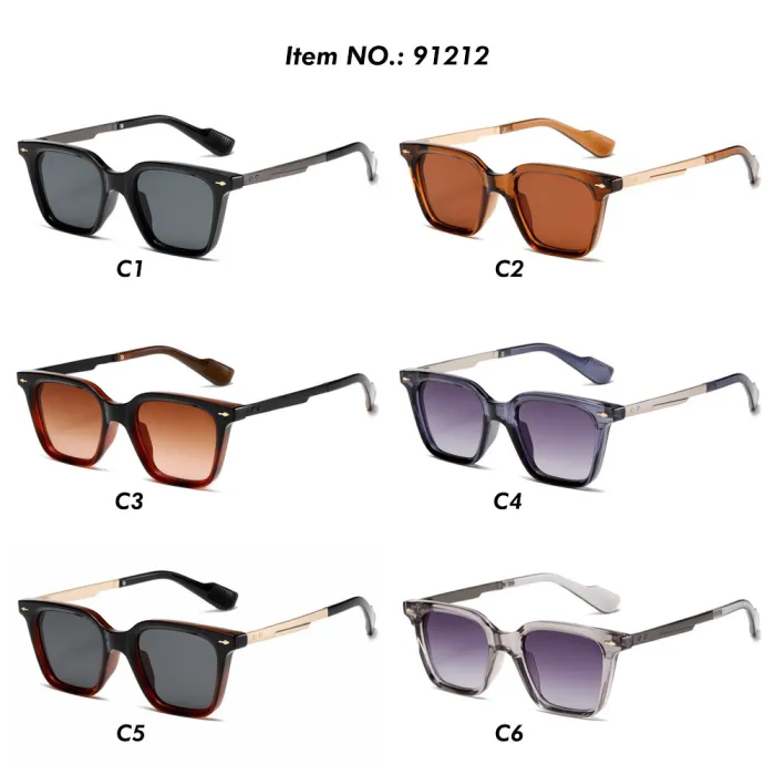 Retro Square Gradient Shades UV400 Sunglasses