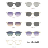 Classic Square Metal Frame Luxury Outdoor Vacation Sunglasses