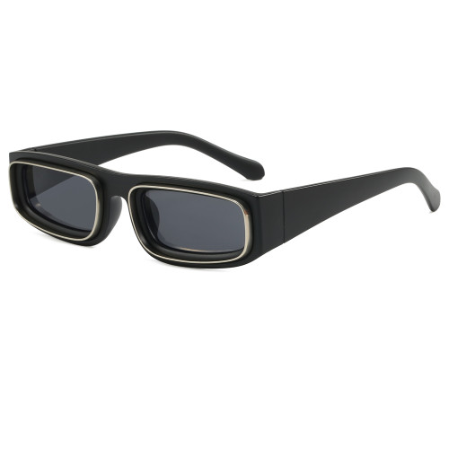 Retro Rectangle Flat Top Streetwear Shades Sunglasses
