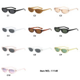 Vintage Oval Cat Eye Narrow Travel Shades Sunglasses