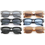 Retro Square Cat Eye Reinforced Wire-Core Temples Sunglasses