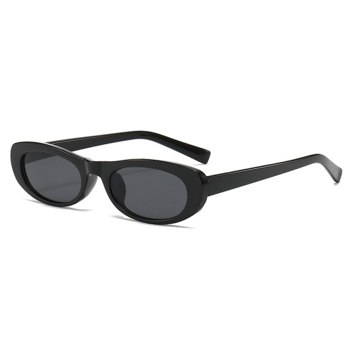 Vintage Oval Cat Eye Narrow Travel Shades Sunglasses