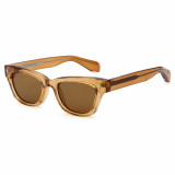 Retro Square Cat Eye Reinforced Wire-Core Temples Sunglasses
