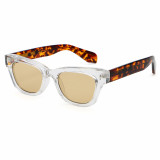 Retro Square Cat Eye Reinforced Wire-Core Temples Sunglasses