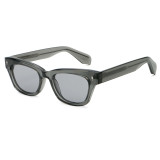 Retro Square Cat Eye Reinforced Wire-Core Temples Sunglasses