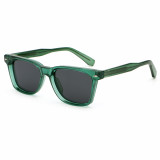 Retro Square Cat Eye Reinforced Wire-Core Temples Polarized Sunglasses