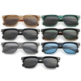 Retro Square Cat Eye Reinforced Wire-Core Temples Polarized Sunglasses