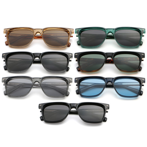 Retro Square Cat Eye Reinforced Wire-Core Temples Polarized Sunglasses