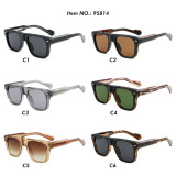 Retro Square Reinforced Wire-Core Temples Sunglasses