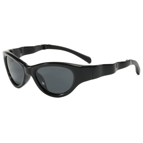 Retro Y2K Oval Foldable Polarized Sunglasses