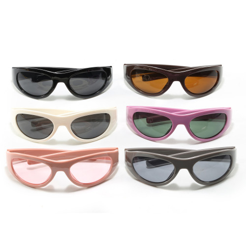 Women Vintage Oval Cat Eye Travel Shades Sunglasses