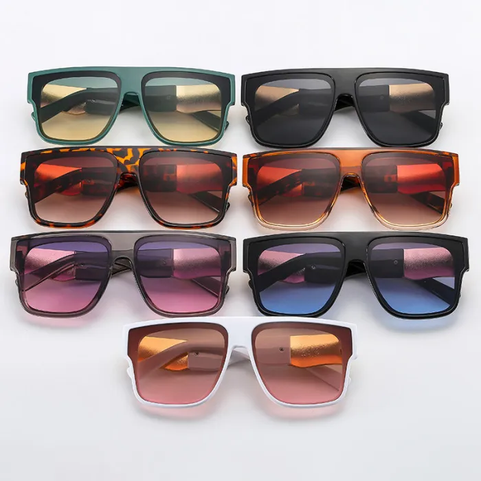 Y2K Oversized Square Flat Top Shades Sunglasses