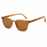 Retro Square Reinforced Wire-Core Temples Sunglasses