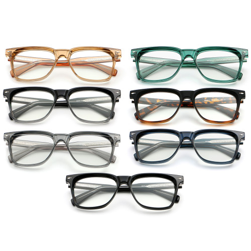 Square Thick Geek-Chic Blue Light Blocking Glasses