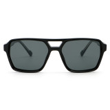 Retro Double Pilot Square Shades Sunglasses