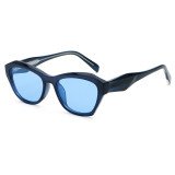 Retro Women Irregularity Square Cat Eye Reinforced Wire-Core Temples Sunglasses