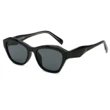 Retro Women Irregularity Square Cat Eye Reinforced Wire-Core Temples Sunglasses
