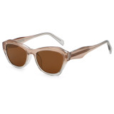 Retro Women Irregularity Square Cat Eye Reinforced Wire-Core Temples Sunglasses