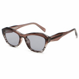 Retro Women Irregularity Square Cat Eye Reinforced Wire-Core Temples Sunglasses