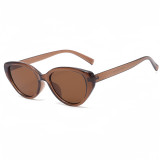 Retro Oval Women Cat Eye Shades Decorative Sunglasses
