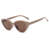 Retro Oval Women Cat Eye Shades Decorative Sunglasses