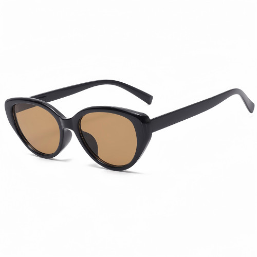 Retro Oval Women Cat Eye Shades Decorative Sunglasses