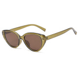 Retro Oval Women Cat Eye Shades Decorative Sunglasses