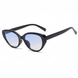 Retro Oval Women Cat Eye Shades Decorative Sunglasses