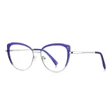 Women Cat Eye Metal Blue Light Blocking Glasses