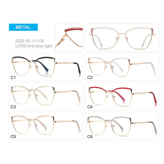 Women Square Cat Eye Blue Light Blocking Glasses