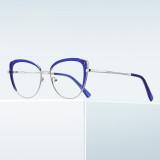 Women Cat Eye Metal Blue Light Blocking Glasses