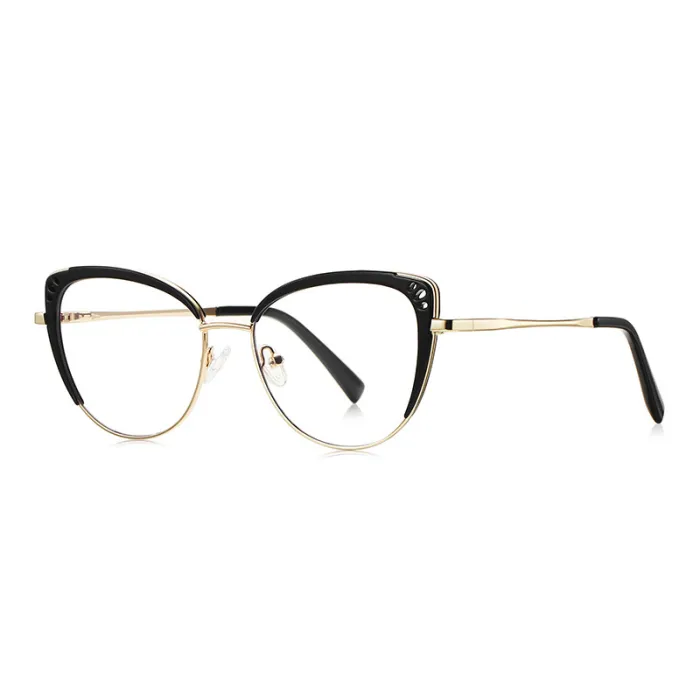 Women Cat Eye Metal Blue Light Blocking Glasses