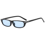 Women Rectangle Cat Eye Narrow Tinted Travel Shades Sunglasses