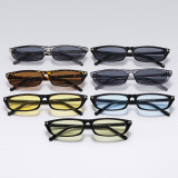 Women Rectangle Cat Eye Narrow Tinted Travel Shades Sunglasses