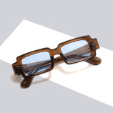 Retro Rectangle Trendy Outdoor Vacation Photo Decorative Sunglasses