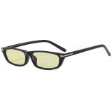 Women Rectangle Cat Eye Narrow Tinted Travel Shades Sunglasses