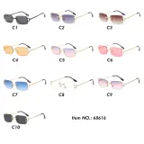 Rectangle Rimless Sunglasses