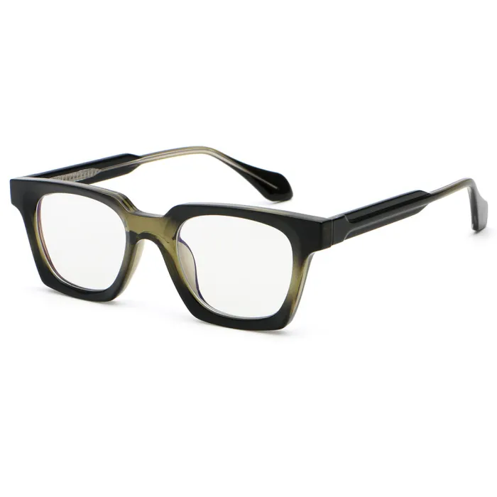 Square Thick Geek-Chic Reinforced Wire-Core Temples Blue Light Blocking Glasses