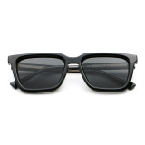 Retro Square Reinforced Wire-Core Temples Sunglasses