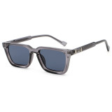 Retro Square Reinforced Wire-Core Temples Sunglasses