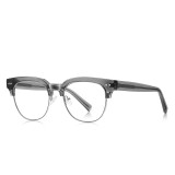 Retro Round Half Frame Cat Eye Anti Blue Light Glasses