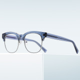 Round Half Frame Cat Eye Anti Blue Light Glasses