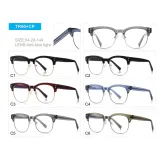 Round Half Frame Cat Eye Anti Blue Light Glasses