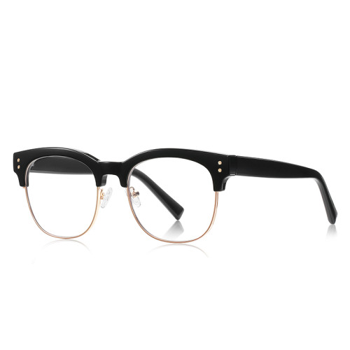 Round Half Frame Cat Eye Anti Blue Light Glasses