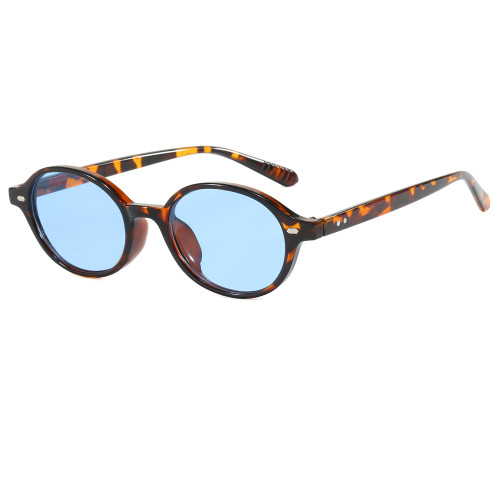 Women Vintage Oval Narrow Travel Shades Sunglasses