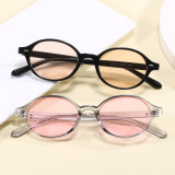 Women Vintage Oval Narrow Travel Shades Sunglasses