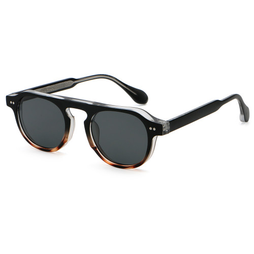 Retro Classic Round Flat Top UV400 Outdoor Vacation Sunglasses