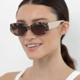 Retro Oval Cat Eye UV400 Outdoor Vacation Sunglasses