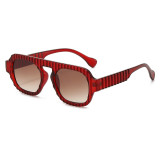 Retro Classic Squsre Flat Top UV400 Outdoor Vacation Sunglasses